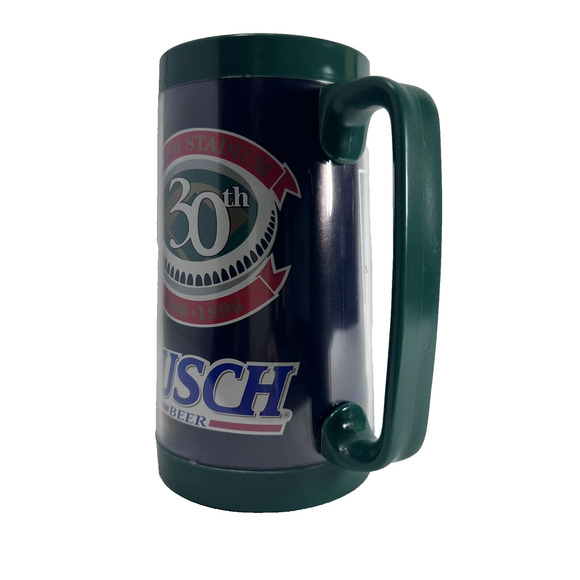 1966-1996 Busch Stadium 30th Anniversary STL Cardinal Beer Mug Baseball View VTG - Picture 2 of 12